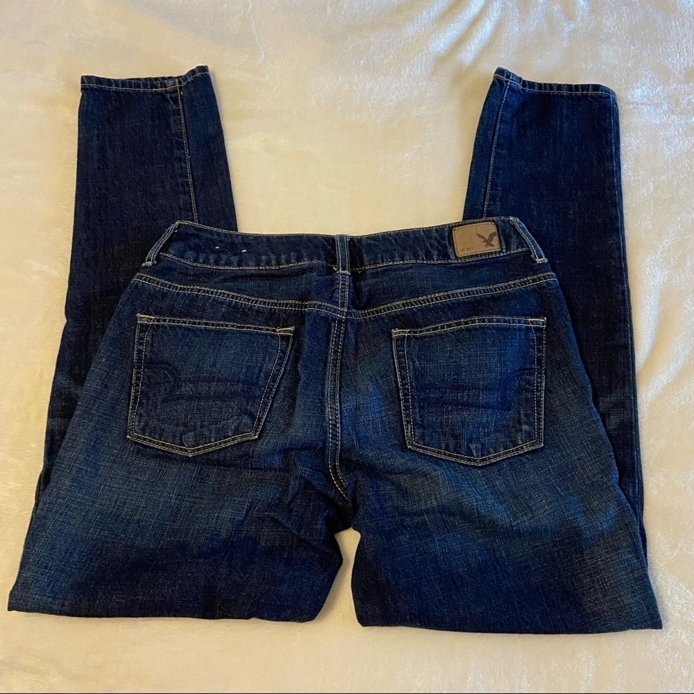 AMERICAN EAGLE / Boy Jean Dark Washed Skinny Jeans Size 2 Regular